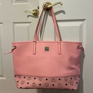 MCM Aren VI Leather Mix Shopper Bag